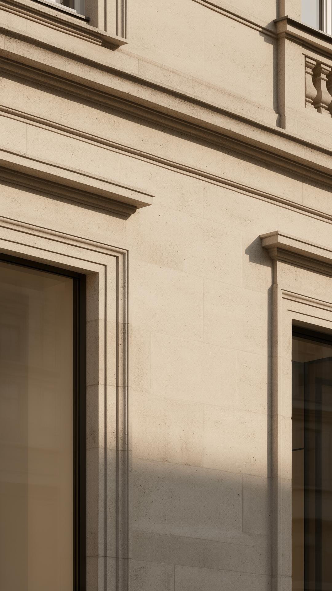 Limestone façade in Zürich